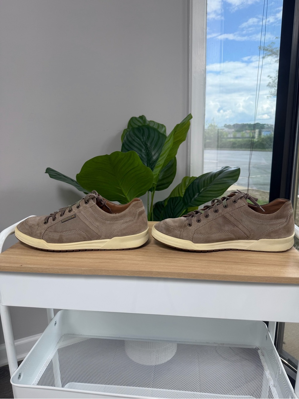 MEPHISTO Men's Rodrigo Suede Casual Sneakers in Taupe Sz 10.5 - Picture 5 of 7